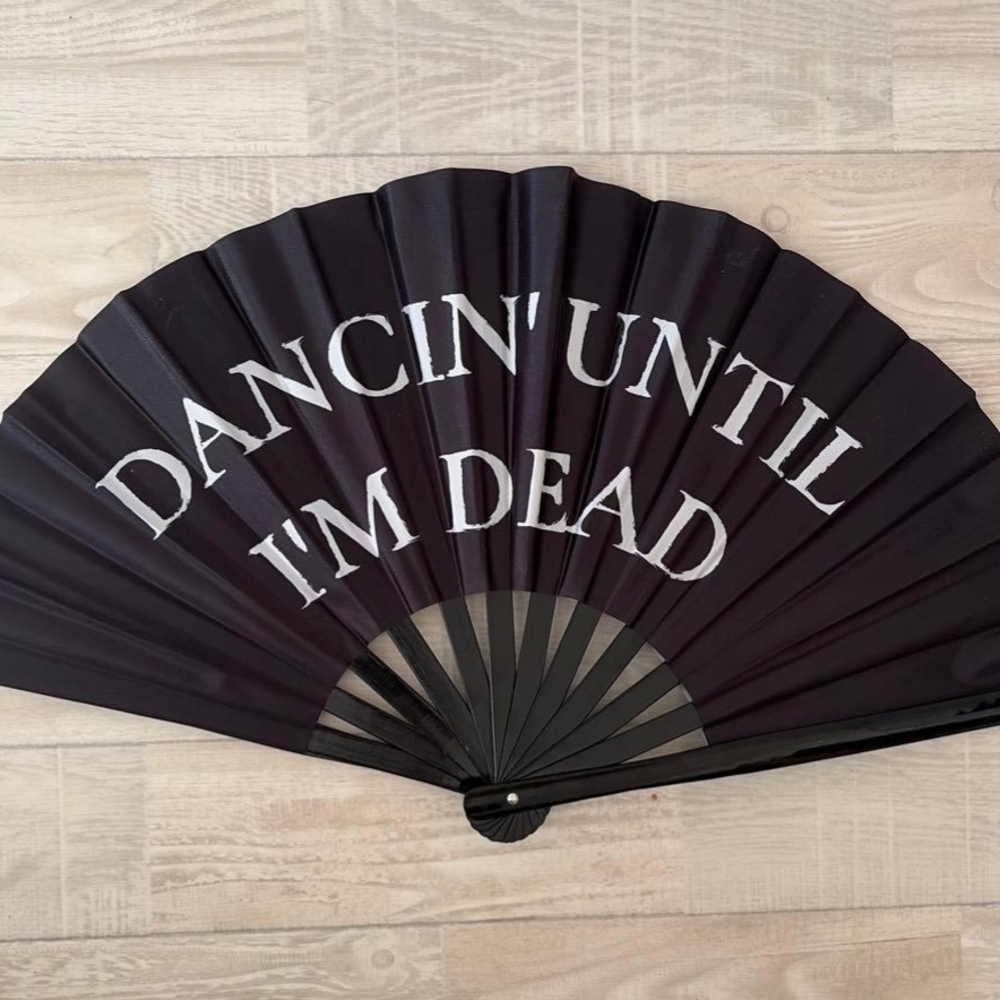 Lady GAGA Black Folding Fan